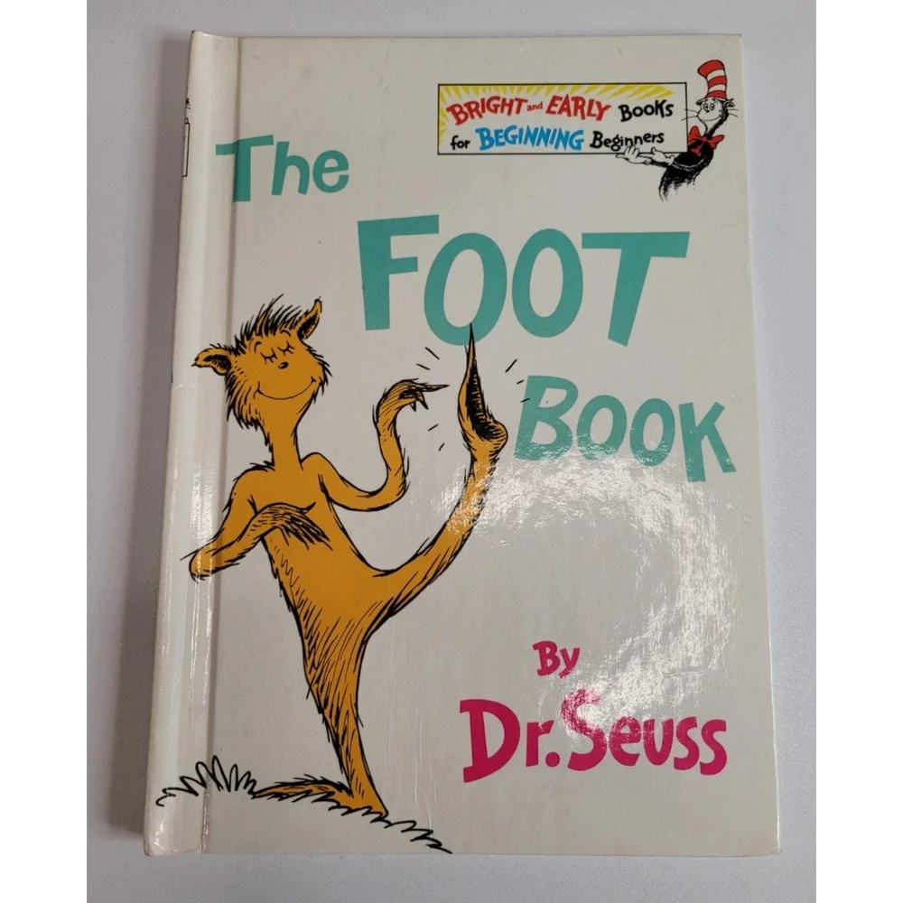 Vintage Dr. Seuss Beginner Books Lot of 3 Cat in the Hat, Hop on Pop, Foot Book